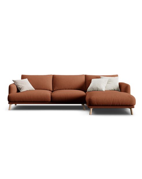 Canapé D'Angle Droit Margot 4 Places brique - 285x170x75 cm