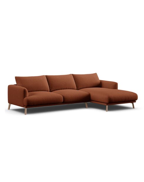 Canapé D'Angle Droit Margot 4 Places brique - 285x170x75 cm