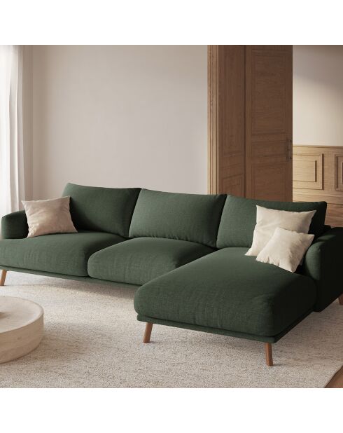 Canapé D'Angle Droit Margot 4 Places vert mousse - 285x170x75 cm