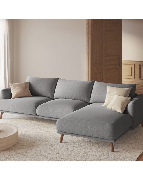 Canapé D'Angle Droit Margot 4 Places ash melange - 285x170x75 cm