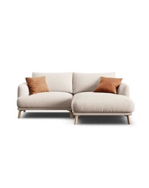 Canapé D'Angle Droit Margot 3 Places beige - 200x170x76 cm