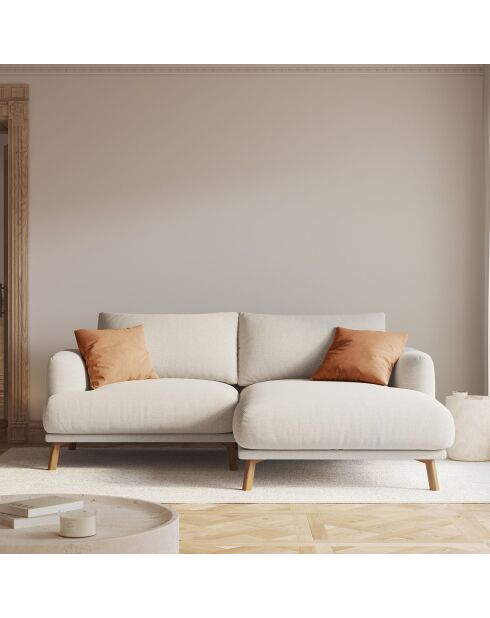 Canapé D'Angle Droit Margot 3 Places beige - 200x170x76 cm