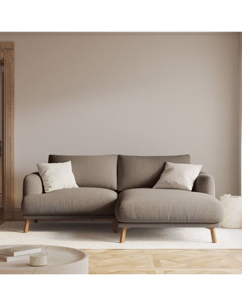Canapé D'Angle Droit Margot 3 Places cappuccino - 200x170x76 cm
