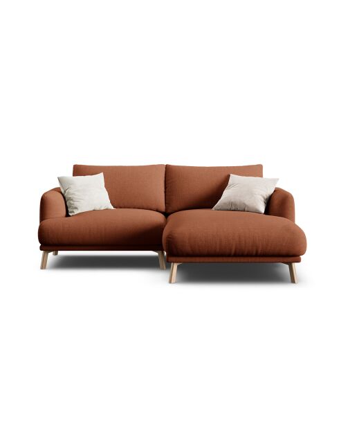 Canapé D'Angle Droit Margot 3 Places brique - 200x170x76 cm