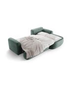 Canapé Angle Droit Modulable Velours convertible Adriana 5 Places pétrole - 271x174x94 cm