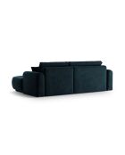 Canapé Angle Droit Modulable Velours convertible Adriana 5 Places pétrole profond - 271x174x94 cm