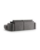 Canapé Angle Droit Modulable Velours convertible Adriana 5 Places gris - 271x174x94 cm
