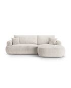 Canapé Angle Droit Modulable convertible Adriana 5 Places beige - 271x174x94 cm