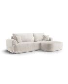 Canapé Angle Droit Modulable convertible Adriana 5 Places beige - 271x174x94 cm