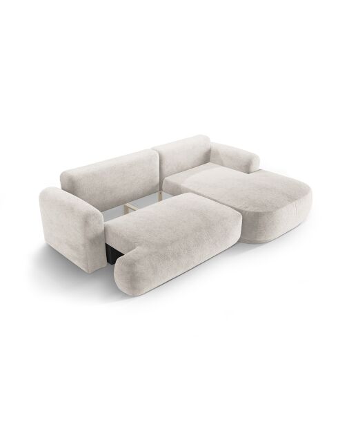 Canapé Angle Droit Modulable convertible Adriana 5 Places beige - 271x174x94 cm