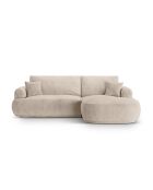 Canapé Angle Droit Modulable convertible Adriana 5 Places le sable - 271x174x94 cm