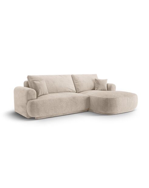 Canapé Angle Droit Modulable convertible Adriana 5 Places le sable - 271x174x94 cm