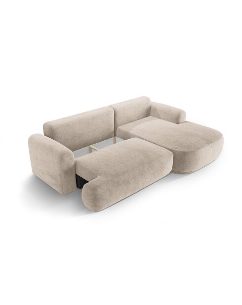 Canapé Angle Droit Modulable convertible Adriana 5 Places le sable - 271x174x94 cm