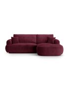Canapé Angle Droit Modulable convertible Adriana 5 Places bordeaux - 271x174x94 cm
