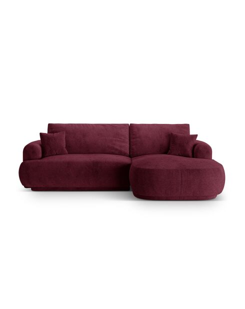 Canapé Angle Droit Modulable convertible Adriana 5 Places bordeaux - 271x174x94 cm