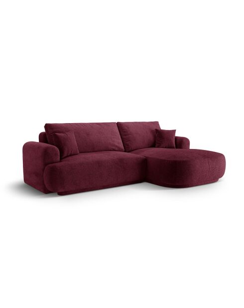 Canapé Angle Droit Modulable convertible Adriana 5 Places bordeaux - 271x174x94 cm