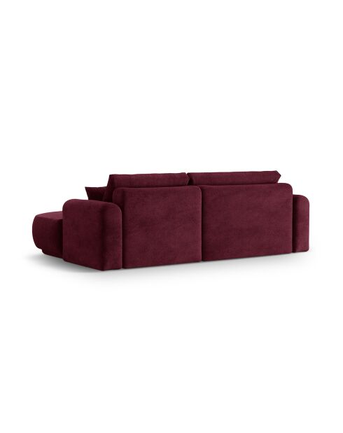 Canapé Angle Droit Modulable convertible Adriana 5 Places bordeaux - 271x174x94 cm
