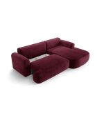 Canapé Angle Droit Modulable convertible Adriana 5 Places bordeaux - 271x174x94 cm