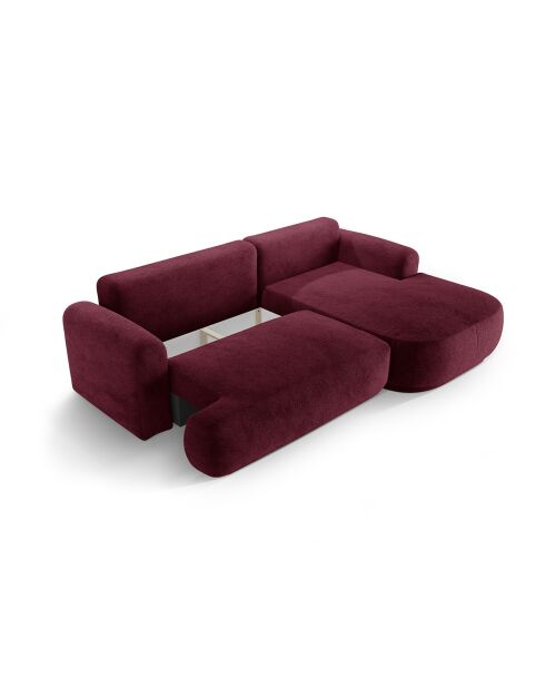 Canapé Angle Droit Modulable convertible Adriana 5 Places bordeaux - 271x174x94 cm