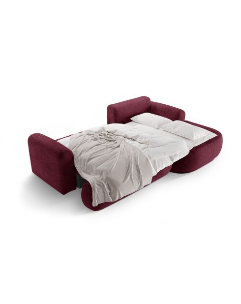 Canapé Angle Droit Modulable convertible Adriana 5 Places bordeaux - 271x174x94 cm