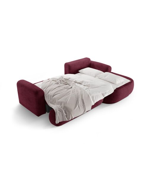 Canapé Angle Droit Modulable convertible Adriana 5 Places bordeaux - 271x174x94 cm