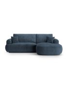 Canapé Angle Droit Modulable convertible Adriana 5 Places bleu foncé - 271x174x94 cm