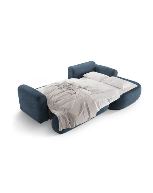 Canapé Angle Droit Modulable convertible Adriana 5 Places bleu foncé - 271x174x94 cm