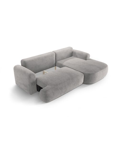 Canapé Angle Droit Modulable convertible Adriana 5 Places gris chaud - 271x174x94 cm