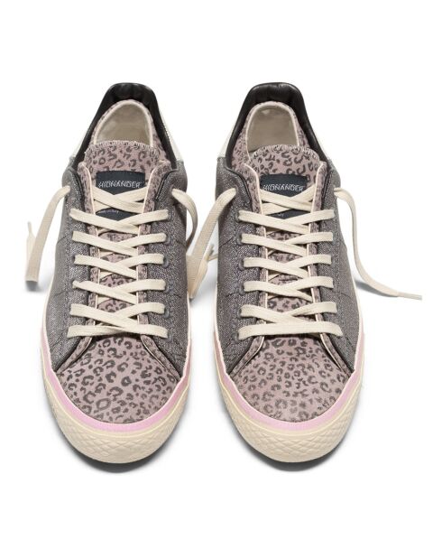 Baskets en Cuir Glitter grises