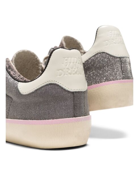 Baskets en Cuir Glitter grises