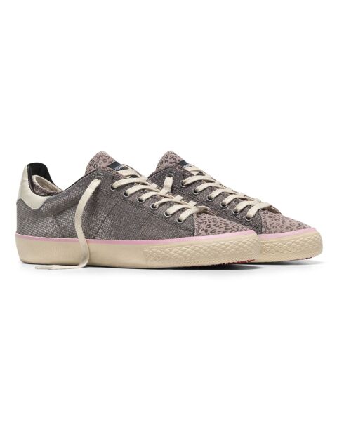 Baskets en Cuir Glitter grises
