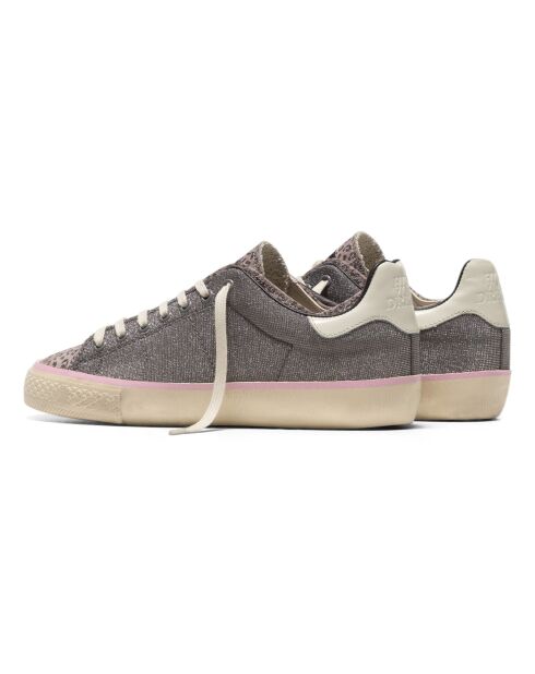 Baskets en Cuir Glitter grises