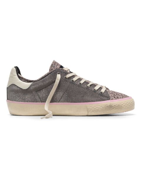 Baskets en Cuir Glitter grises