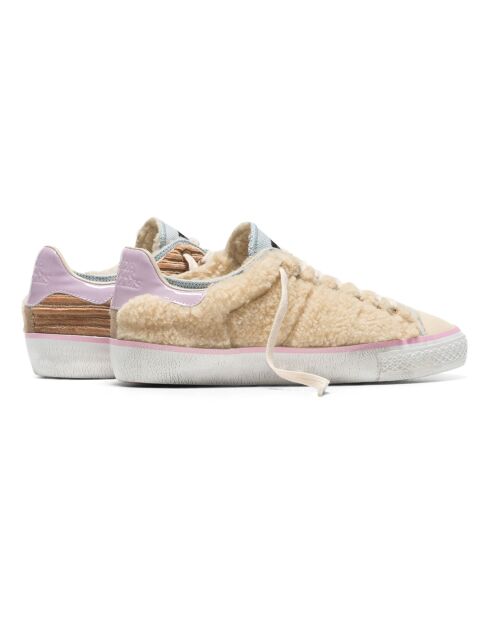 Beige Starless sneakers met laag polair fleece