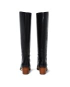 Bottes en Cuir 45MM noires - Talon 4.5 cm