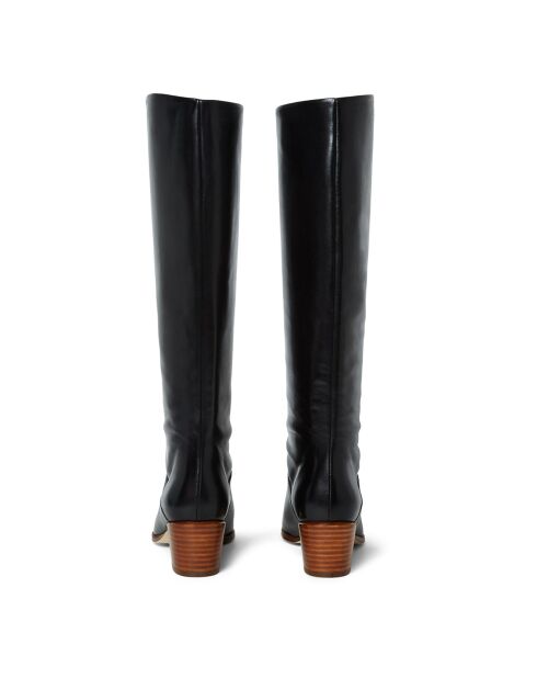 Bottes en Cuir 45MM noires - Talon 4.5 cm
