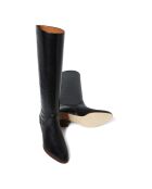 Bottes en Cuir 45MM noires - Talon 4.5 cm