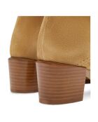 Bottines en Cuir Suède 45MM ambre - Talon 4.5 cm