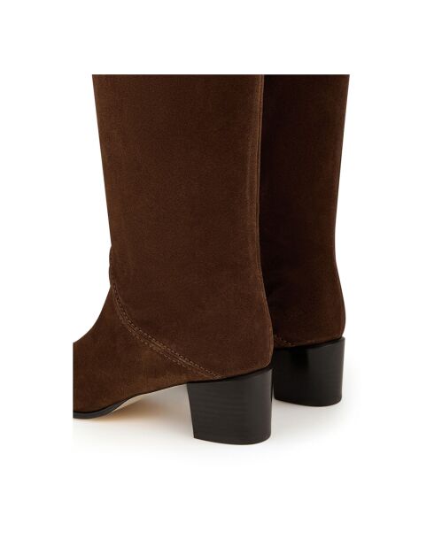 Bottes en Cuir Suede 45MM brunes