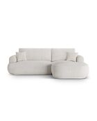 Canapé Angle Droit Modulable convertible Adriana 5 Places beige clair - 271x174x94 cm