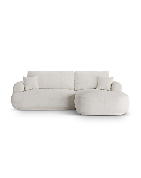 Canapé Angle Droit Modulable convertible Adriana 5 Places beige clair - 271x174x94 cm