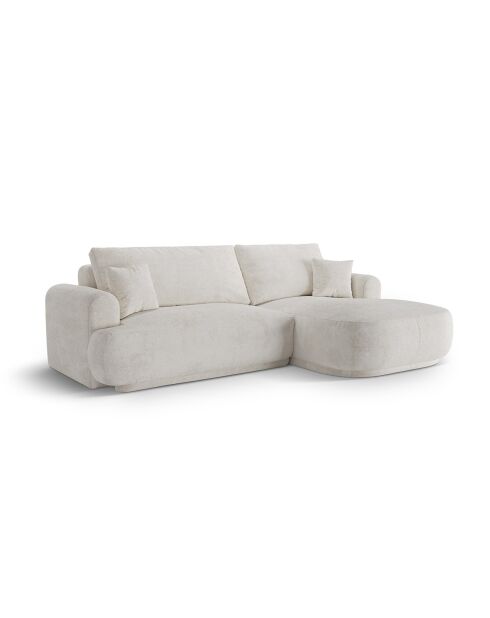 Canapé Angle Droit Modulable convertible Adriana 5 Places beige clair - 271x174x94 cm