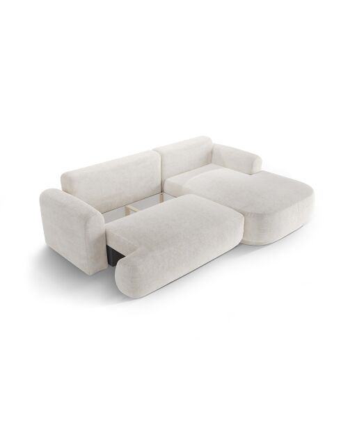 Canapé Angle Droit Modulable convertible Adriana 5 Places beige clair - 271x174x94 cm