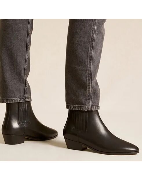 Bottines en Cuir N°58 noires