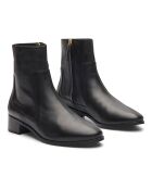 Boots en Cuir N°67 noires - Talon 3 cm