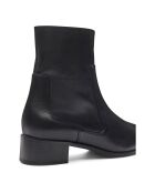 Boots en Cuir N°67 noires - Talon 3 cm