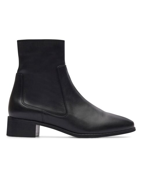 Boots en Cuir N°67 noires - Talon 3 cm