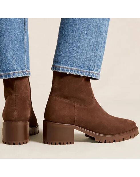 Bottines en Cuir N°79 marron