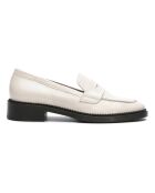 Mocassins en en Cuir Vernis N°82 blancs - Talon 3 cm