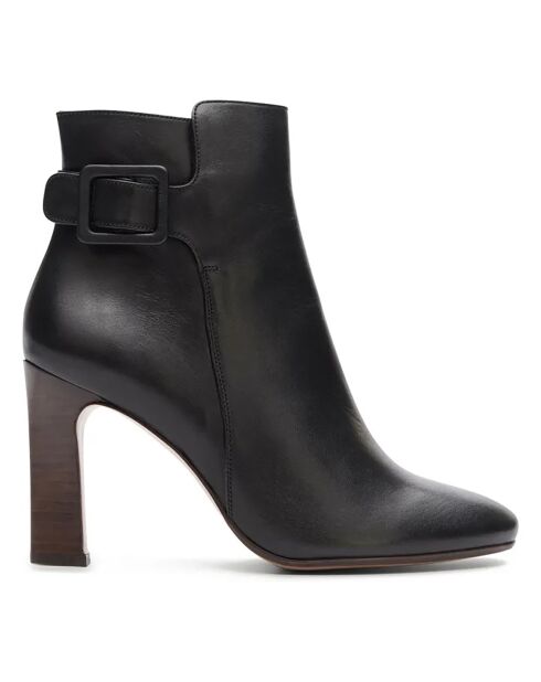 Bottines en Cuir N°89 noires - Talon 9 cm